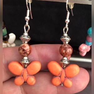Artisan Handmade with love, dangling gorgeous beaded earrings.  One of a kind.